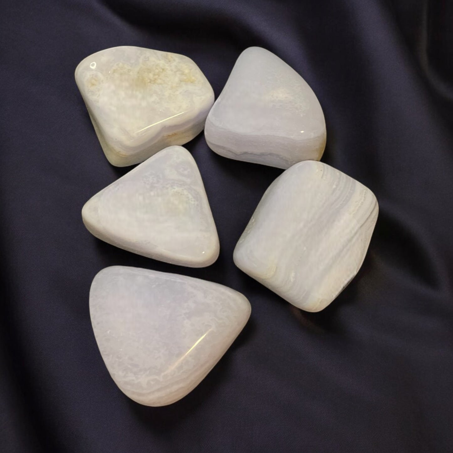 Blue Lace Agate Tumbled Stone