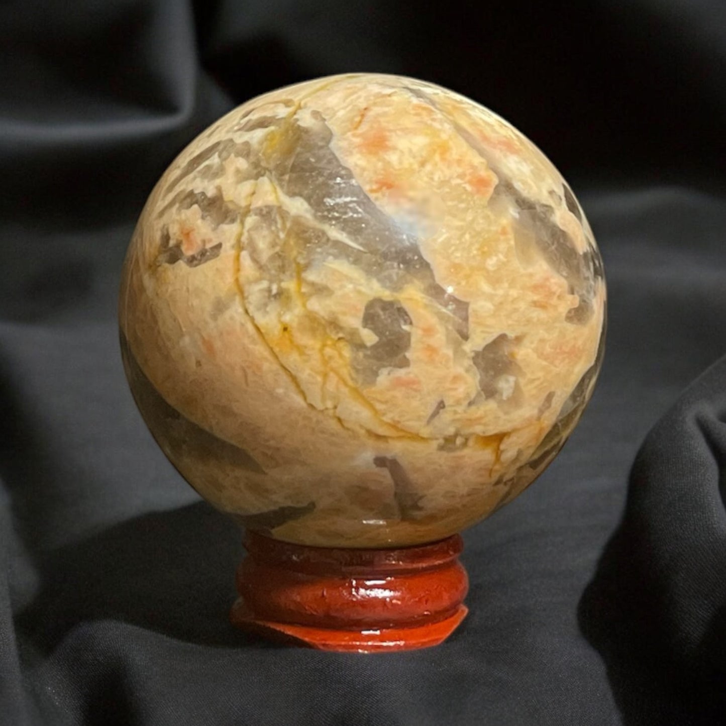 Red Graphic Feldspar Sphere