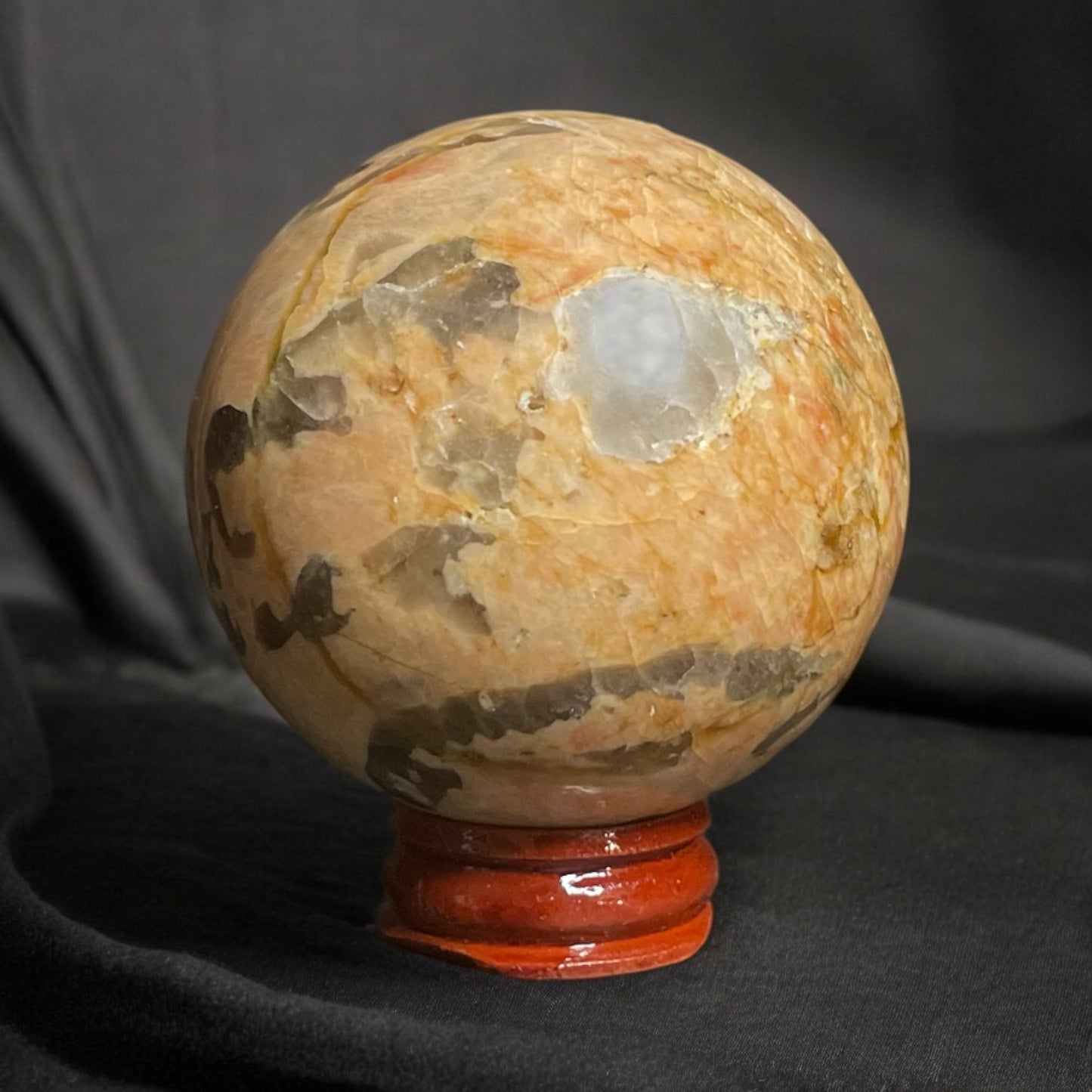 Red Graphic Feldspar Sphere