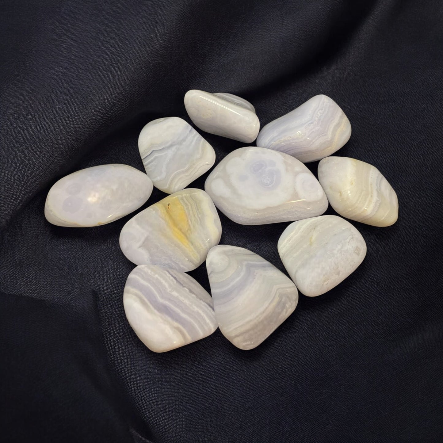 Blue Lace Agate Tumbled Stone