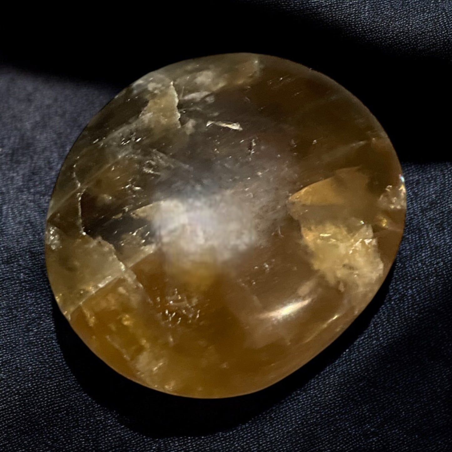 Natural Citrine Palm Stone