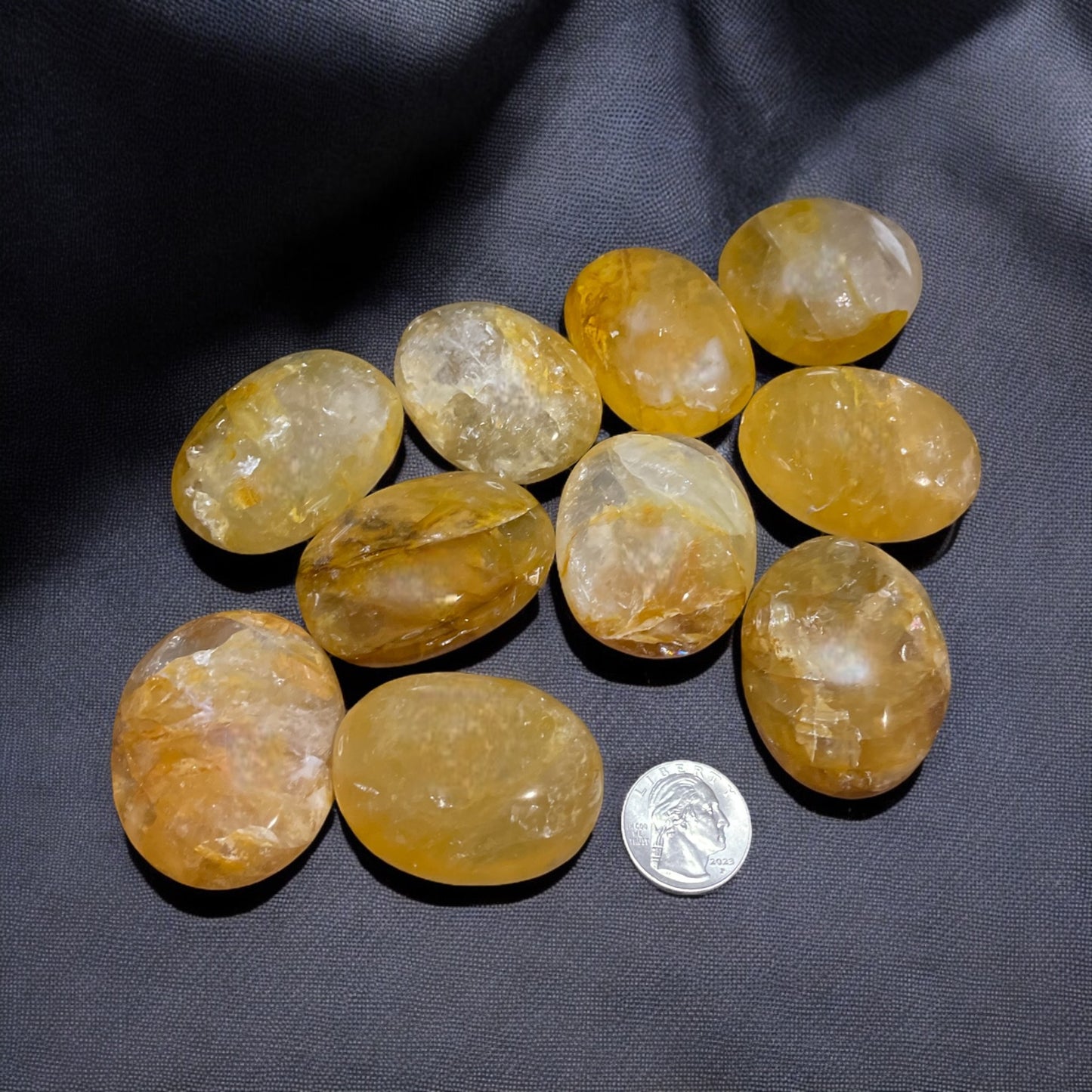 Yellow Hematoid Quartz Pebble