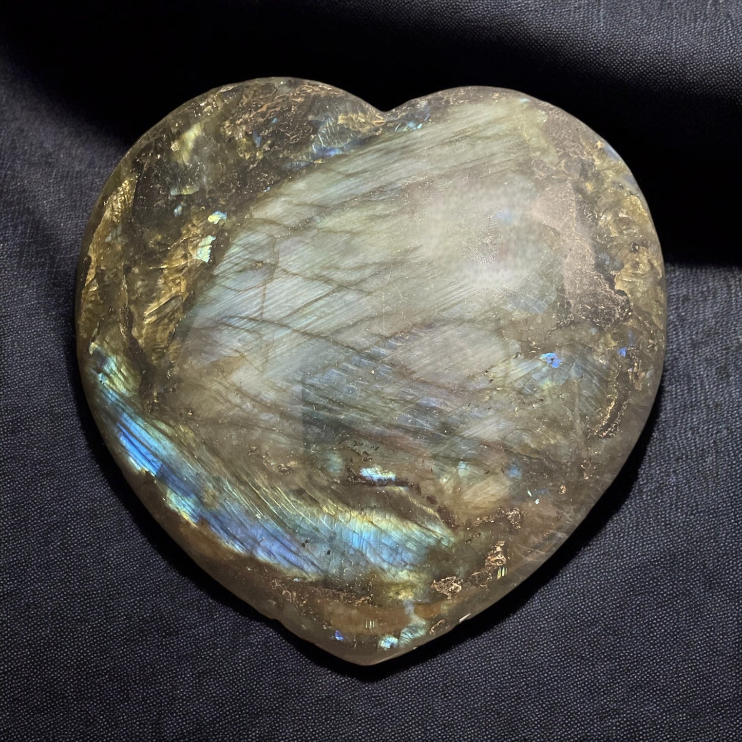 Labradorite Heart