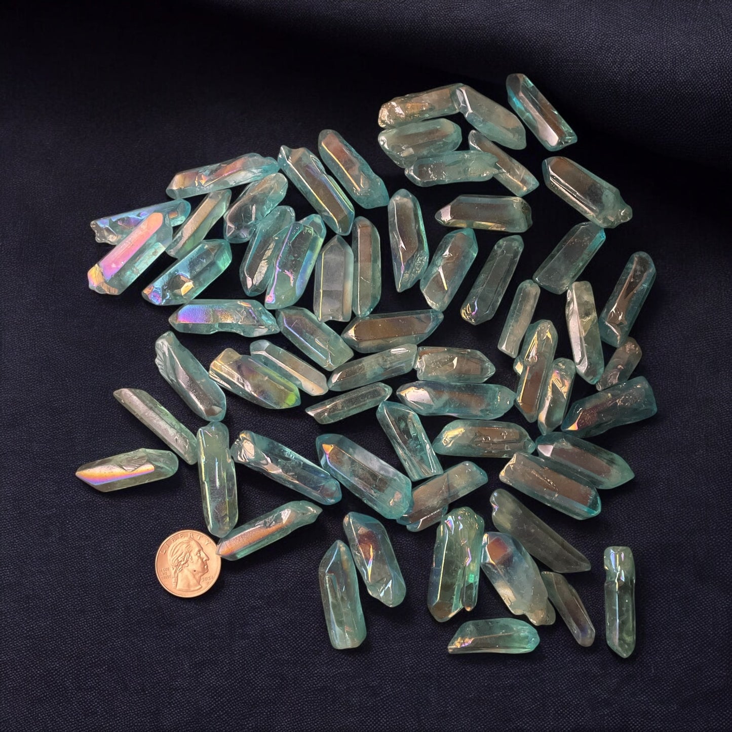 Aqua Aura Quartz Point