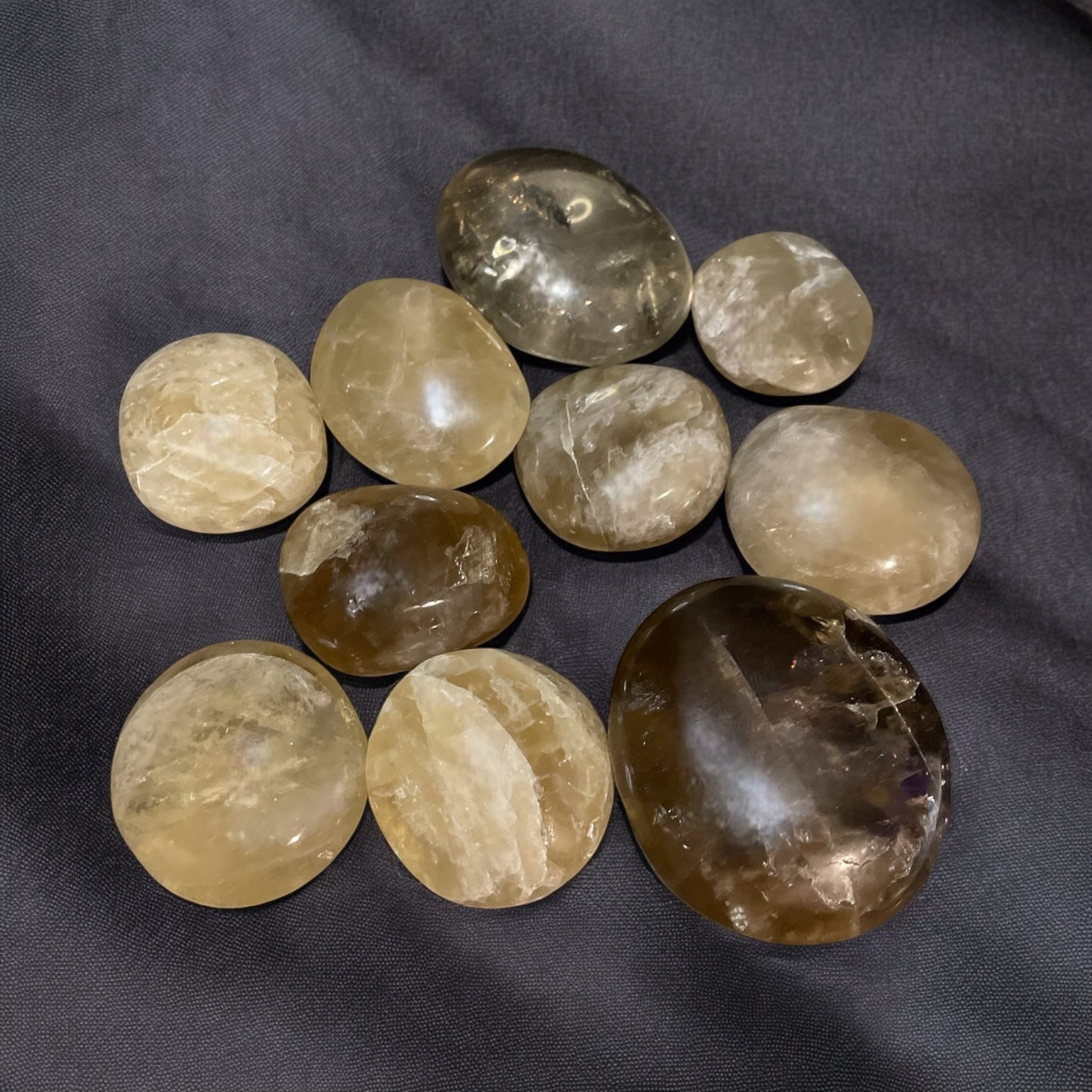 Natural Citrine Palm Stone