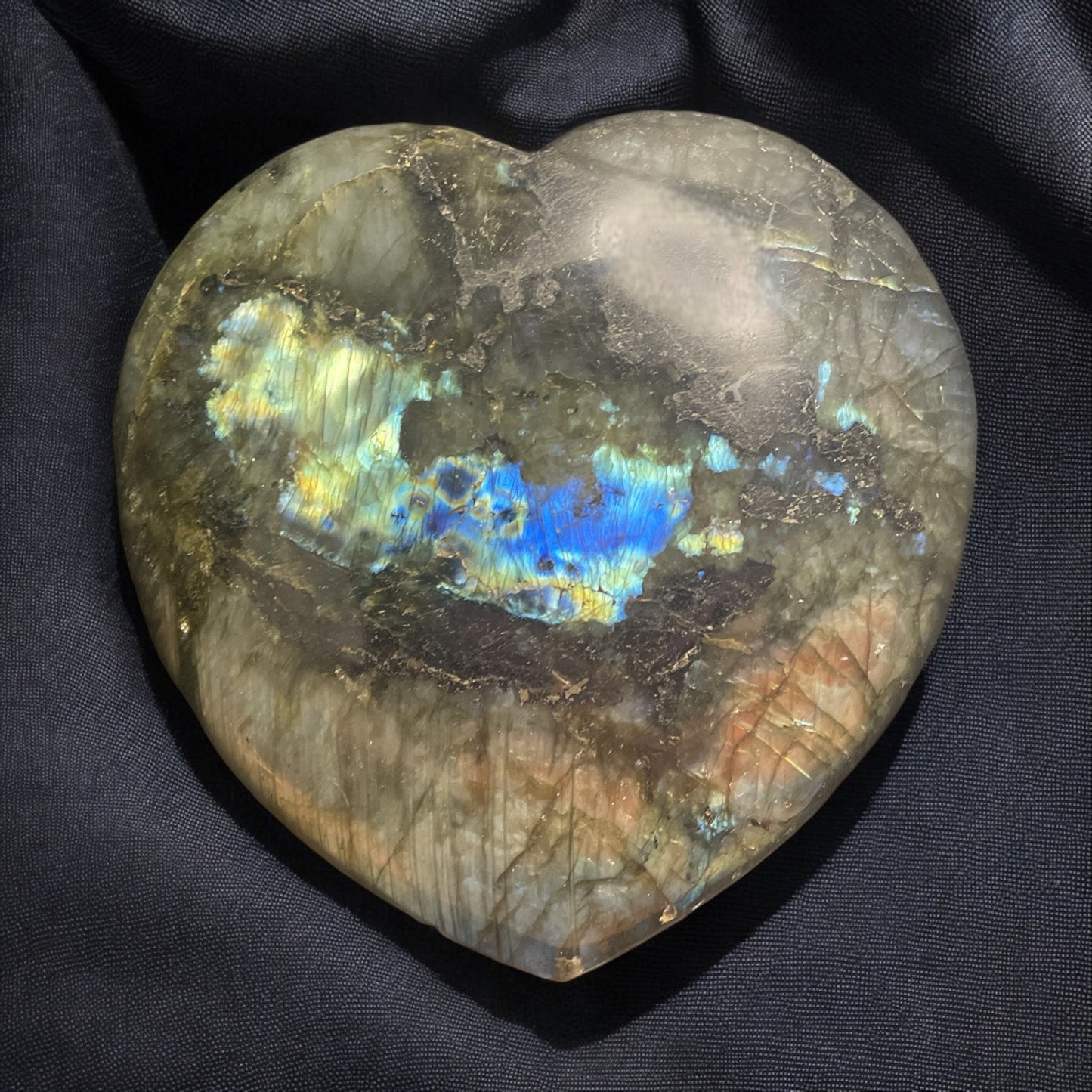 Labradorite Heart