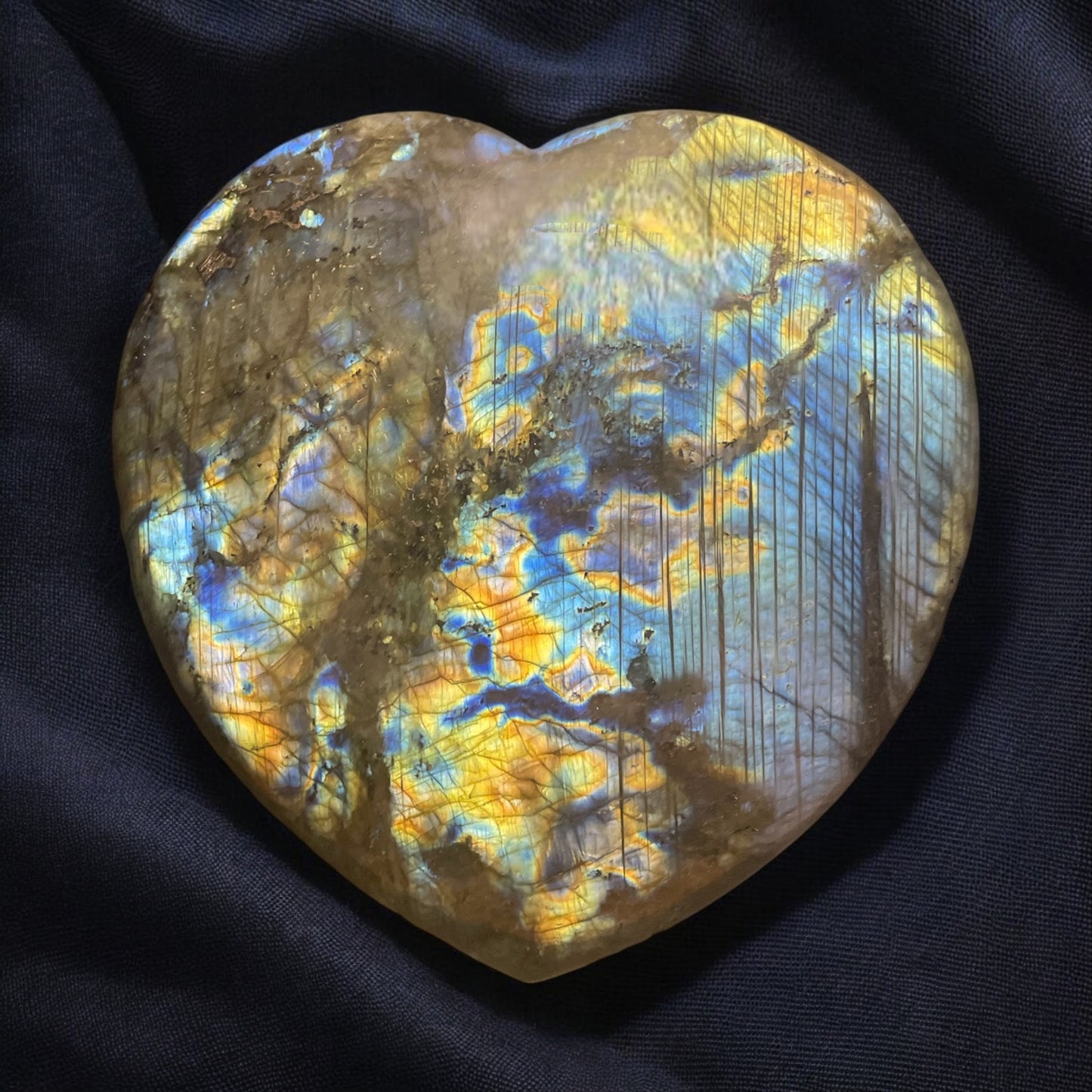 Labradorite Heart