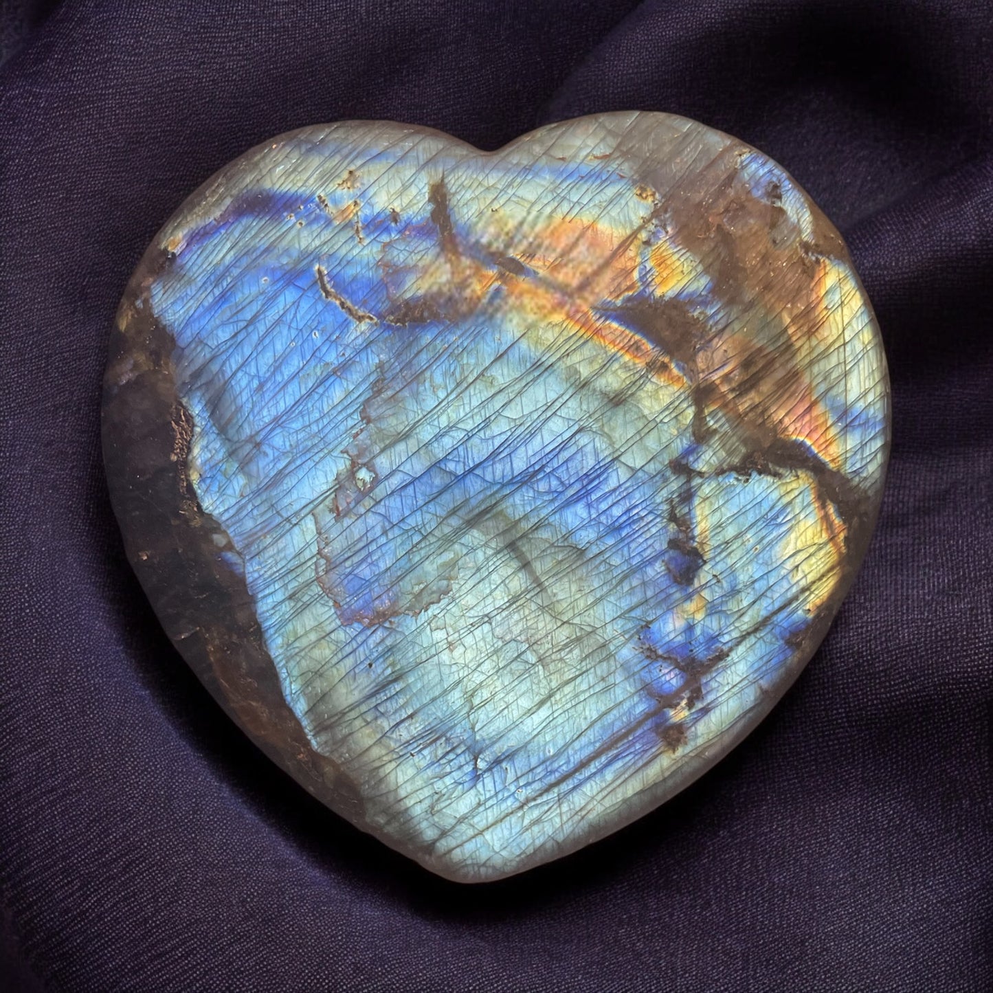 Labradorite Heart