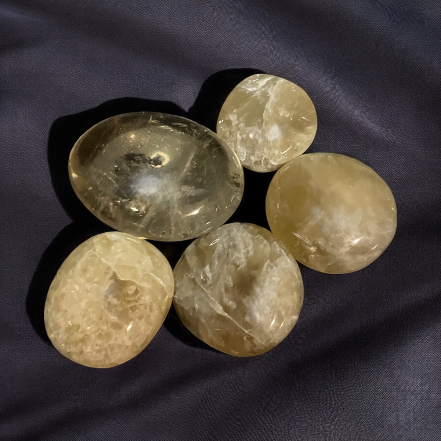 Natural Citrine Palm Stone