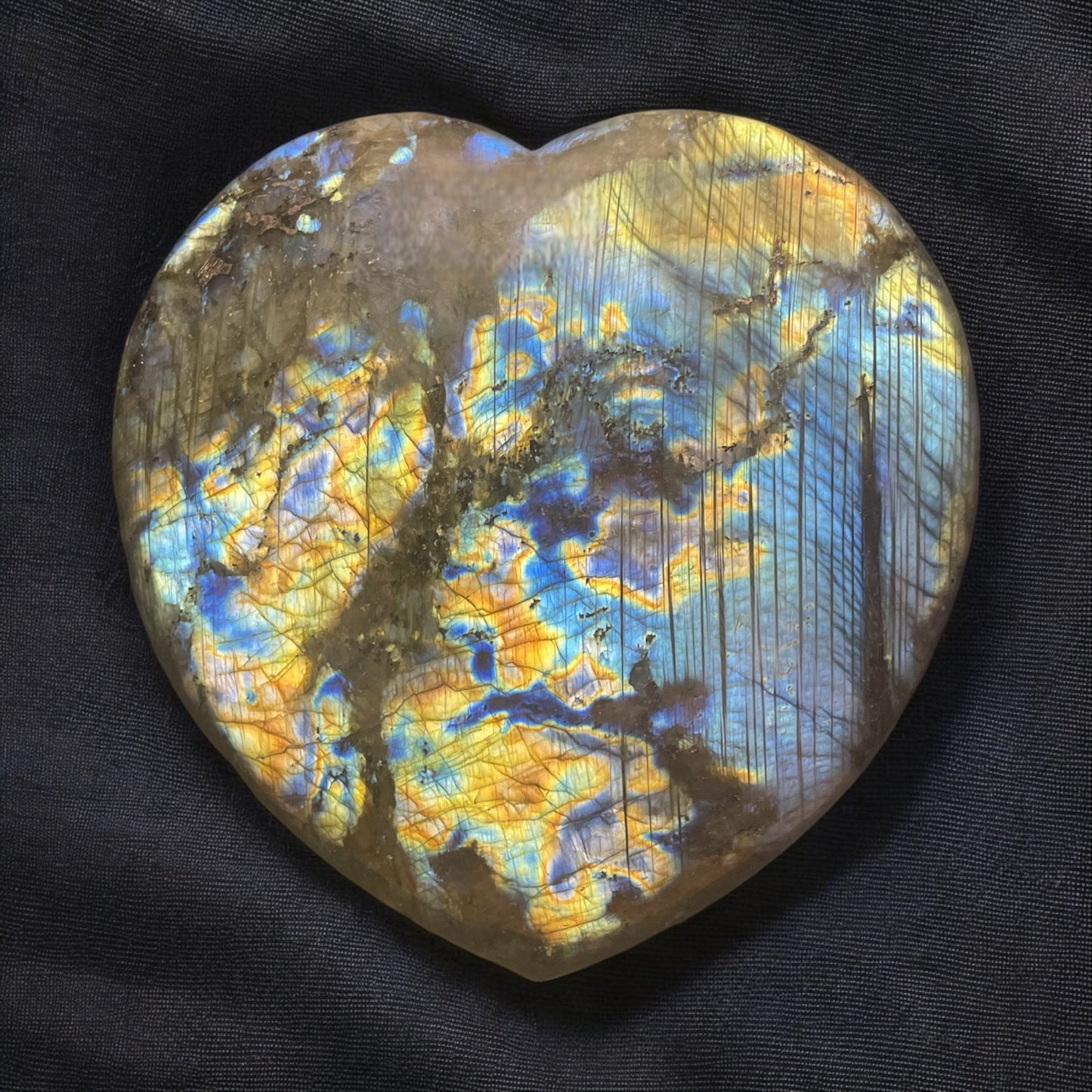 Labradorite Heart