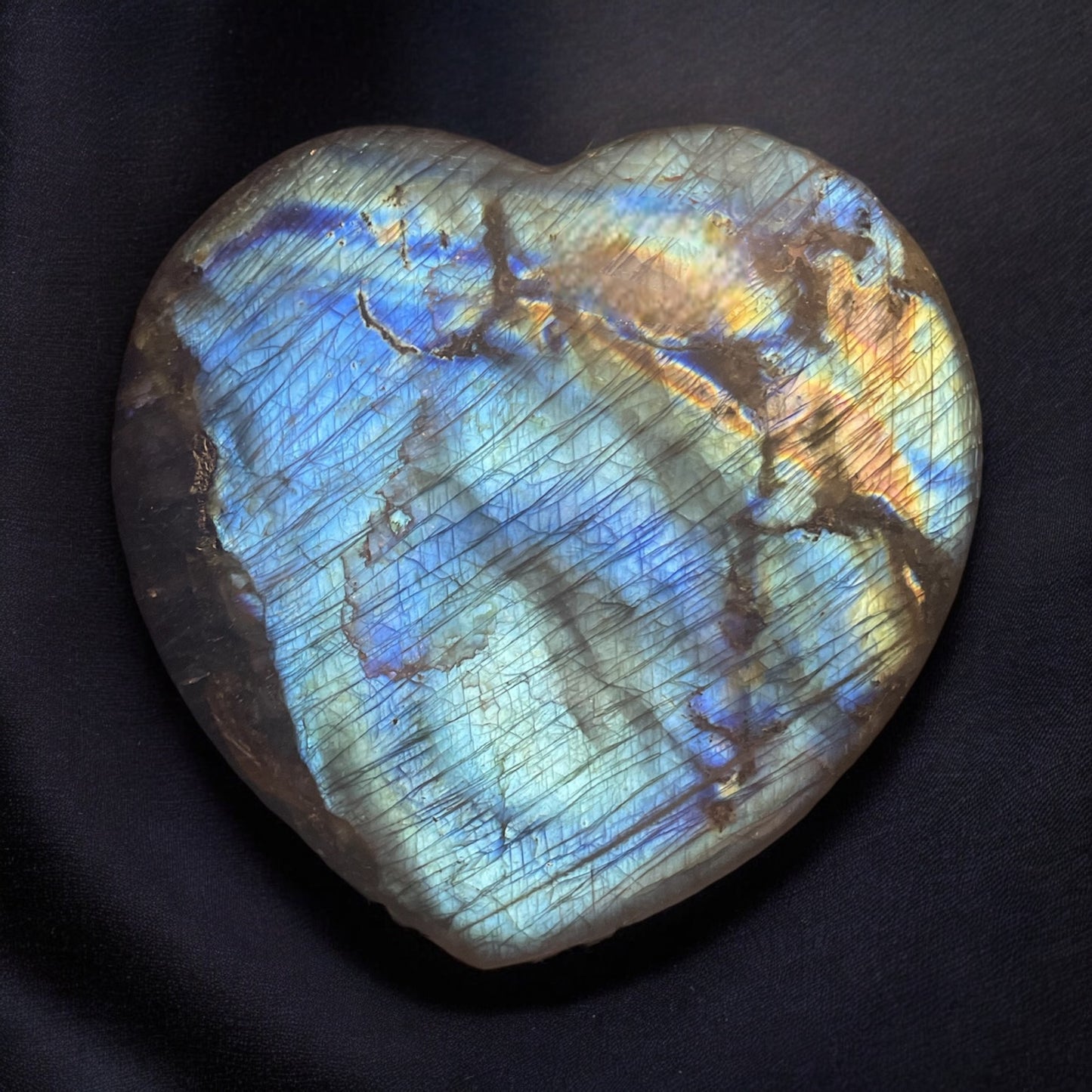 Labradorite Heart