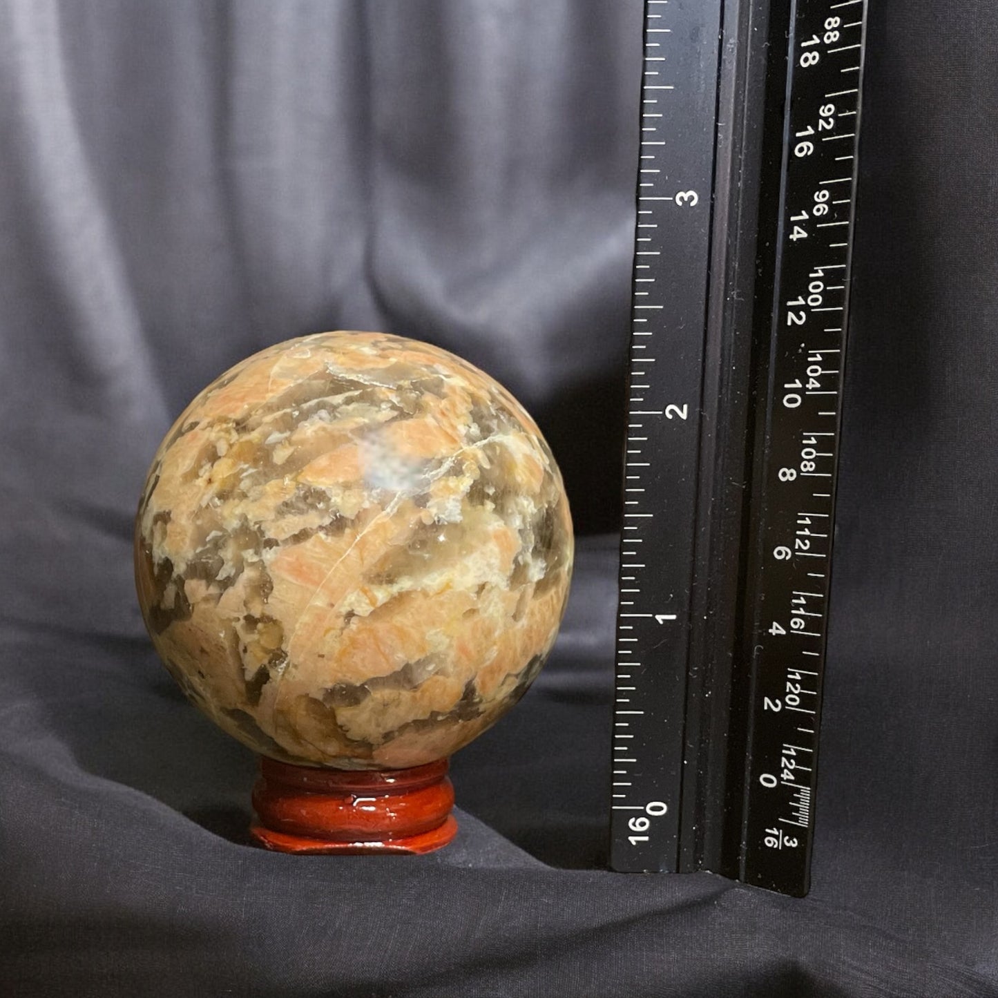 Red Graphic Feldspar Sphere