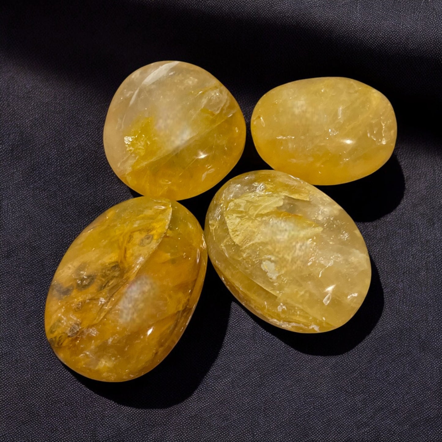 Yellow Hematoid Quartz Pebble