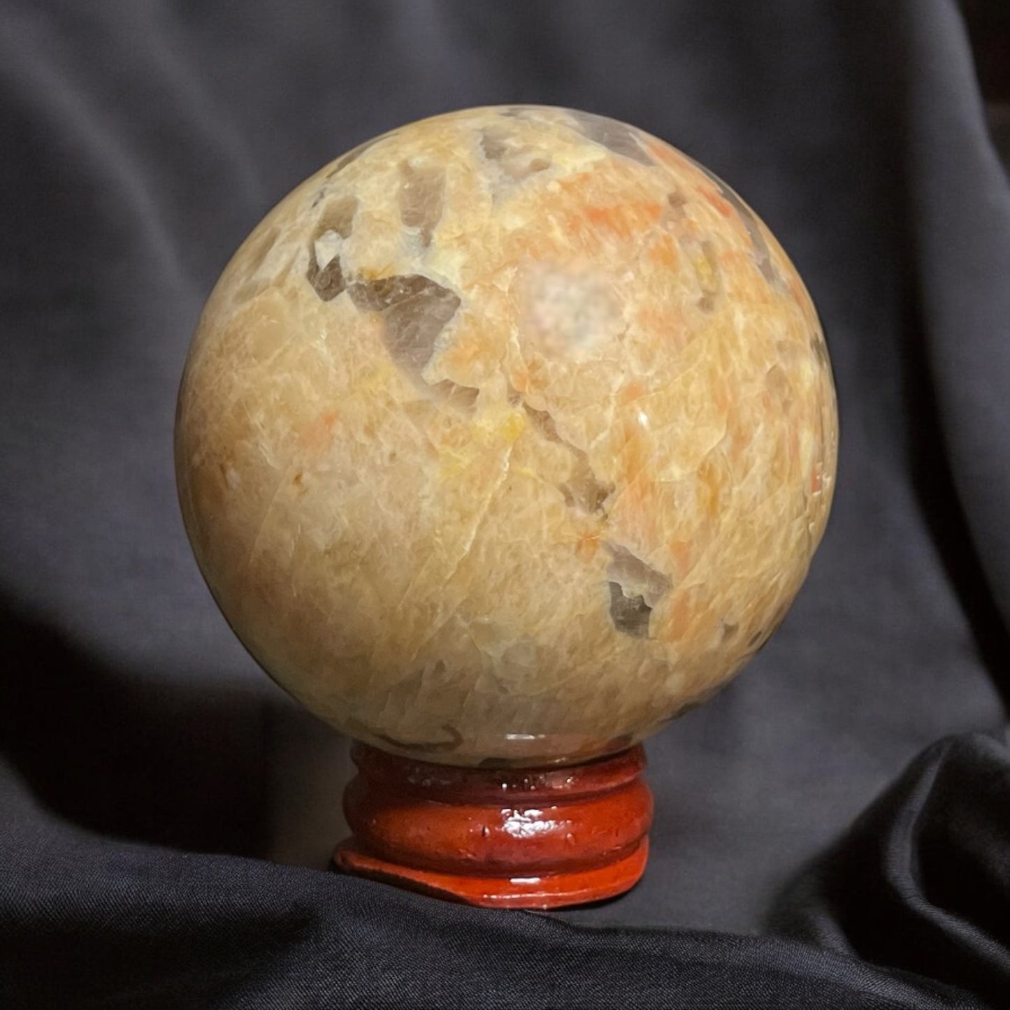 Red Graphic Feldspar Sphere