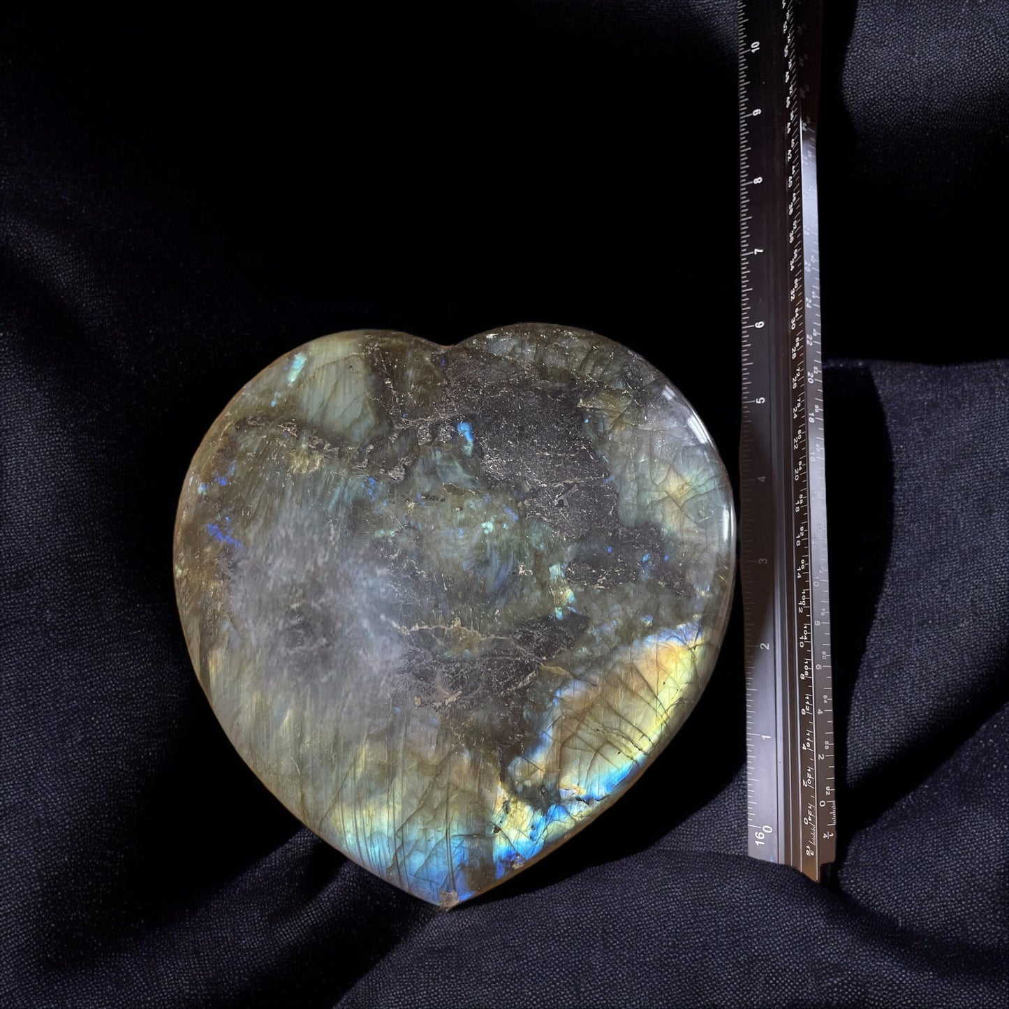 Labradorite Heart