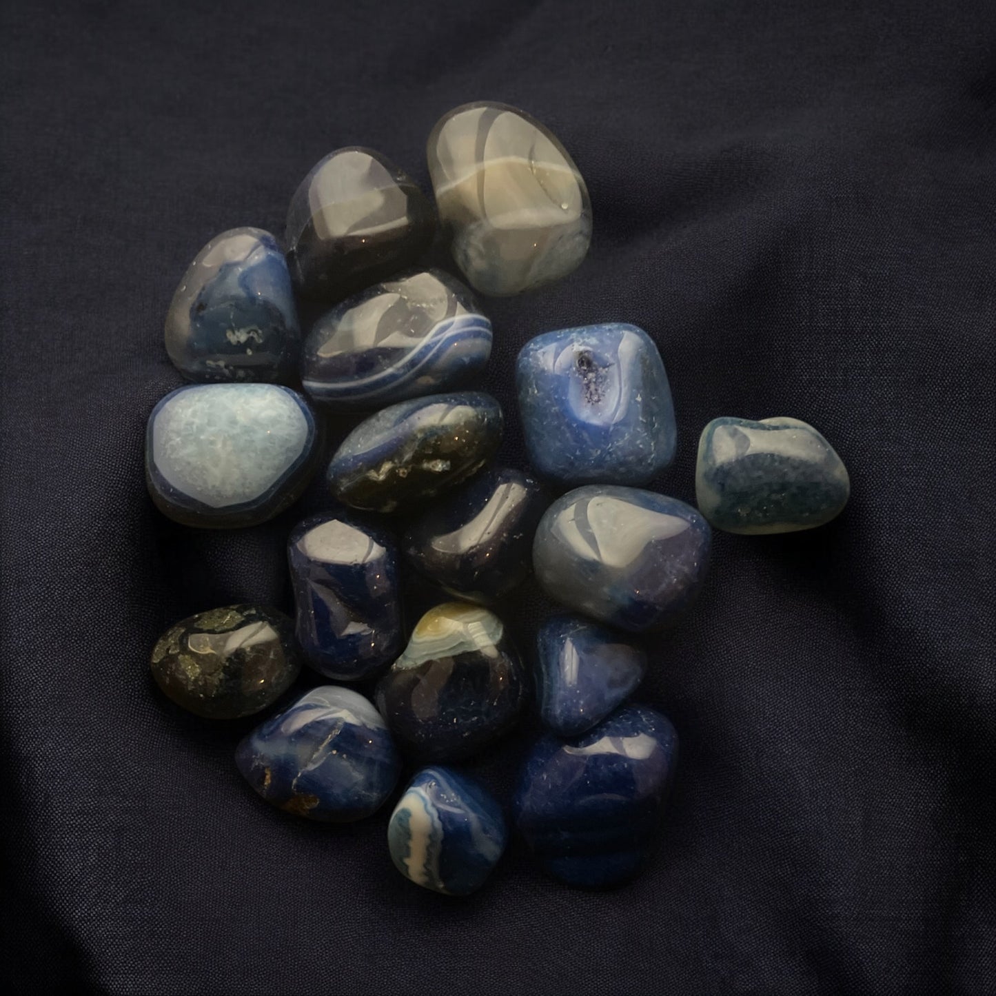 Blue Agate Tumbled Stone