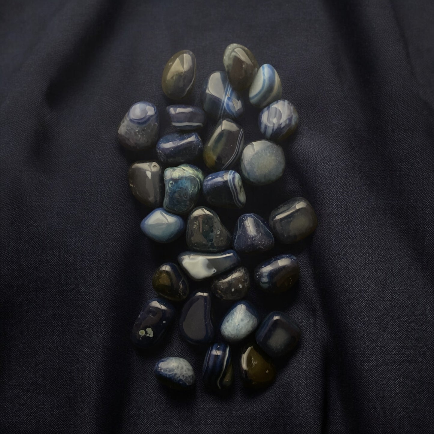 Blue Agate Tumbled Stone