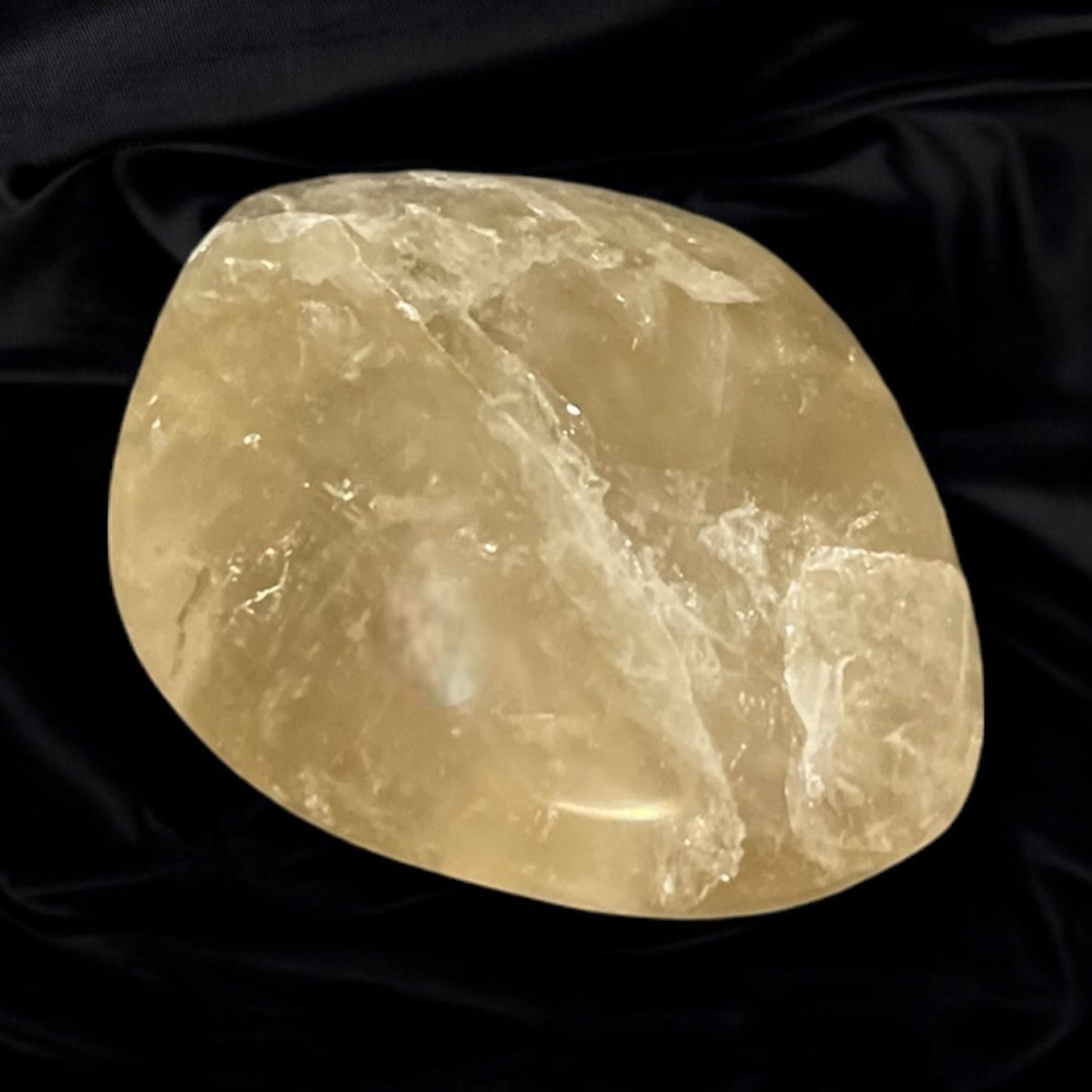 Natural Citrine Palm Stone